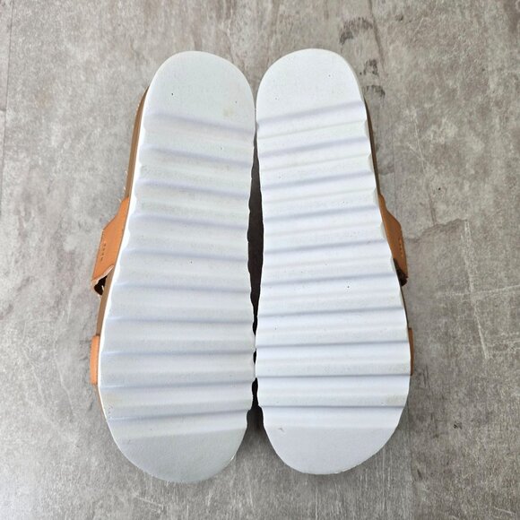 Reef Vista Hi Platform Sandals Brown Open Toe Arch Support Chunky Slides Size 10 - Picture 7 of 11